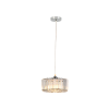 Kryształowa elegancka lampa wisząca w stylu glamour kolor chrom VETRO LP-2910/1P CH round Light Prestige